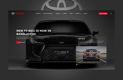 Toyota Bangladesh website hero section design toyota toyota bangladesh ui ux website