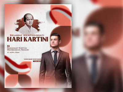 Hari Kartini Flyer flyer graphic design indonesia kartini minimalist poster strongest woman typography