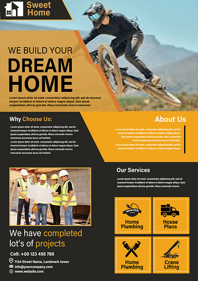 Dream Home Flyer Design app branding design dream home flyer design graphic design illustration typography