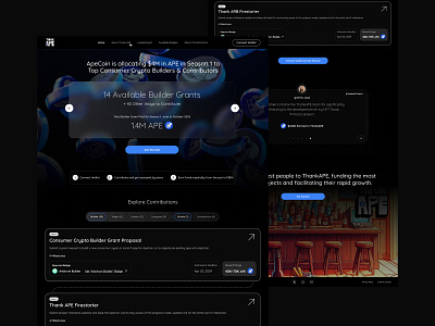 ThankAPE blockchain crypto productdesign productdesigner uiux ux uxui web3