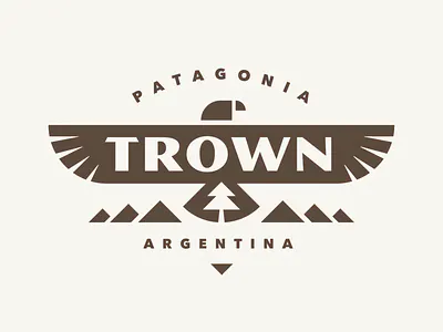 Trown Branding Logo argentina brand brand design brand identity branding brown creative design digital eagle font geometric graphic design logo logo design modern pantogonia travel typography visual identity