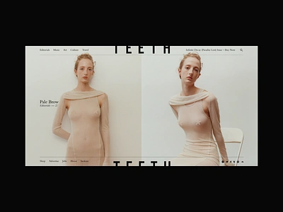 Teeth Magazine redesign concept I Home page branding fashion graphic design layot magazine photography typography ui ux web design