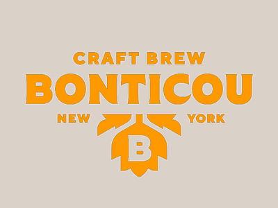 BONTICOU Logo Design beer logo beverage brand brand design brand identity branding brewery design font geometric graphic graphic design logo logo design logo mark logotype modern symbol typography visual deisgn