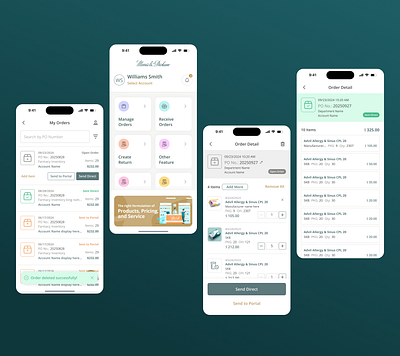 Pharmacy - B2B Mobile App application design b2b app mobile app pharmacy product design ui