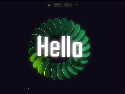 Hello | 3D 3d animation branding gif graphic design hello illustration ios motion graphics spline trends typography ui ux vector