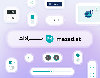 Mazadat Design System - UI UX Design atom bootstrap components designsystem elevation grid system icography moodboard reusable styles typography ui usability userexperience ux