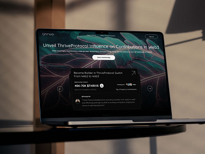 ThriveProtocol - Platform Landing Page blockchain crypto productdesign uiux ux uxdesigner web3 web3platform