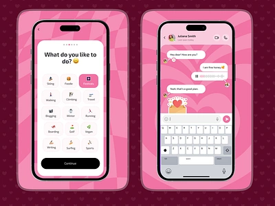 Mobile Design, Dating App, Chat Screen app design bumble chat chatting dating dating app design ios app match message messenger mobile mobile app mobile app design online dating swipe tinder ui ui design ui ux