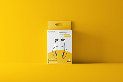 Headphones Hanging Box Packaging Design neckband box design