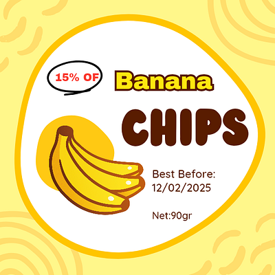 Bana Chips Ad Poster banana ad graphics banana ads poster graphics graphic design