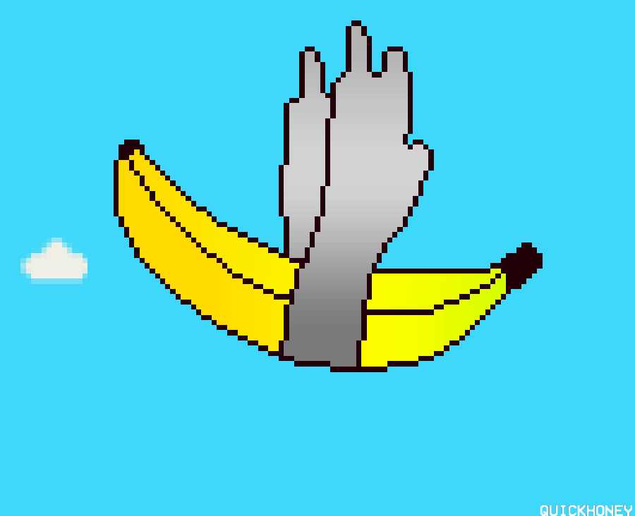 The Art Banana animation art art banana banana big pixel illustration peter stemmler pixel pixel art quickhoney