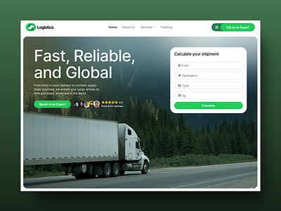 Logistics Website app branding design graphic design illustration logistics logistics hero section logistics website logo platform ui ux web design website design