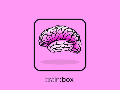 Brain:Box Logo anatomy biology brain brainbox brand brand design brand identity branding creative design digital geometric logo logo concept logo design medical pink typography visual visual design