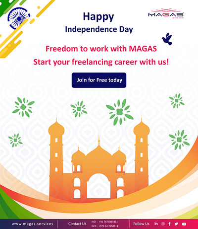 Independence Day Post - Festival Posters branding graphic design logo ui