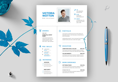 Profetional Resume Template photoshop cv