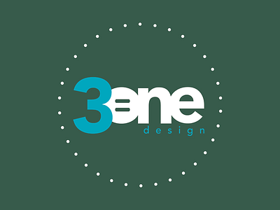 3one Design Logo blue bold typography brand design brand identity branding creative design digital digital art dotted geometric graphic design green layout logo modern modern typography typography visuals white