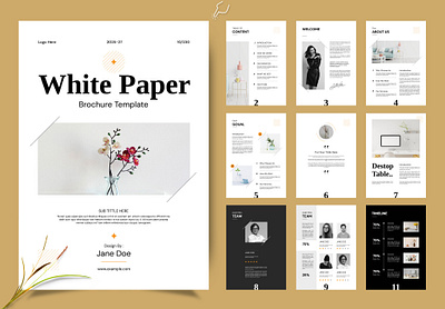 White Paper Brochure Template professional