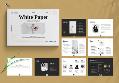 White Paper Brochure Template professional