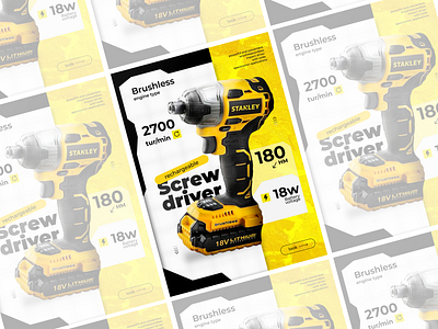 Screw driver flyer design graphic design