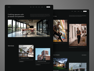 Portfolio Website Template for Architects and Interior Designers architect dark interior design light dark mode light dark switch portfolio portfolio website real estate ui web design website website template