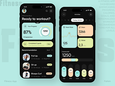 Fitness App app app design fahim fitness fitness app fitness tracker gym health mobile mobile app mobile app design ui uiux workout workout app