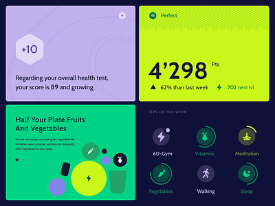 healthcare app widgets app clean dashboard green health healthcare minimal purple simple ui voit widgets xandovoit