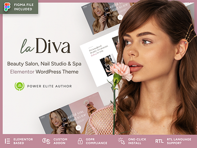 La Diva - Beauty Salon & Spa WordPress Theme beauty salon website beauty wordpress theme cmsmasters salon wordpress theme spa salon website spa web design web design website design wellness web design wordpress theme