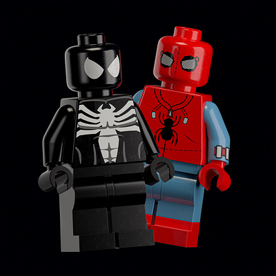 Lego 3D 3d blender lego spiderman toy venom