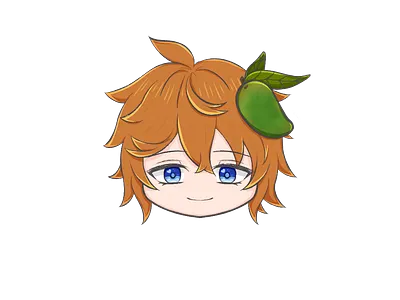 Genshin Impact Chibi Head-Icon character digitalart drawing illustration