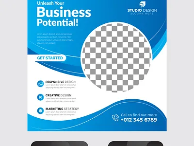 Business square social media post banner template banner luxury real estate banner social ads social media ads