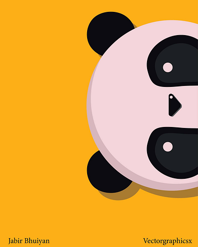 Panda illustrator art design icon illustrator minimal panda