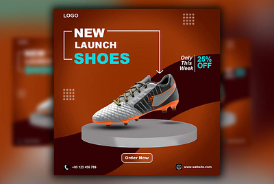 New Launch Shoes design graphic design product design social media post