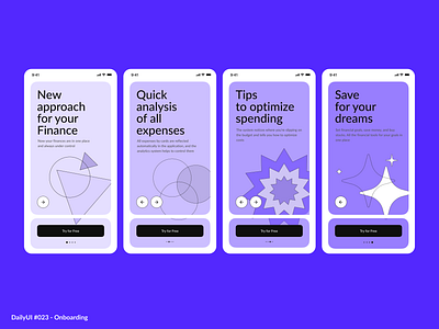 Onboarding 023 app daily dailyui dailyui023 design graphic design illustration interactive minimal onboarding purple screens simple ui ux