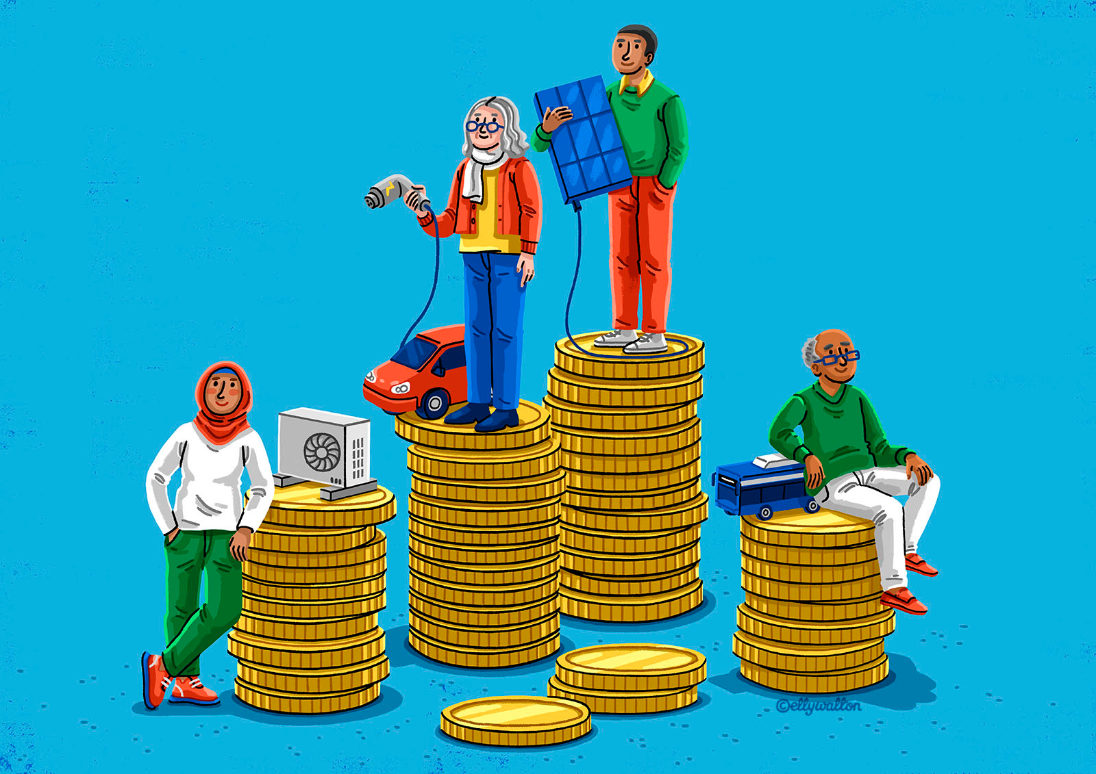 Editorial Illustration: Grants for Green Choices eco illustration ecological editorial editorial illustration environment illustration magazine magazine illustration