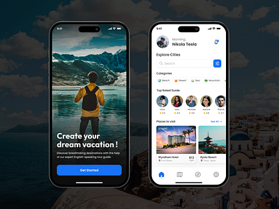 Travel IOS App Design design discover illustration ios minimal mobile app travel ui uiux ux vacation