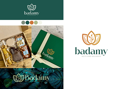 Badamy ( nuts and delights sale company) Logo branding graphic design logo