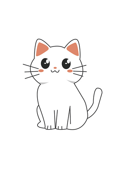 Cat Tracing Adobe Illustrator adobeillustrator animated cat tracing graphicdesign minimalist tracing