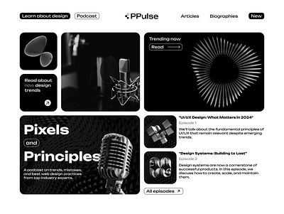 PPulse Landing page concept for a design resource hub design ui ux web design