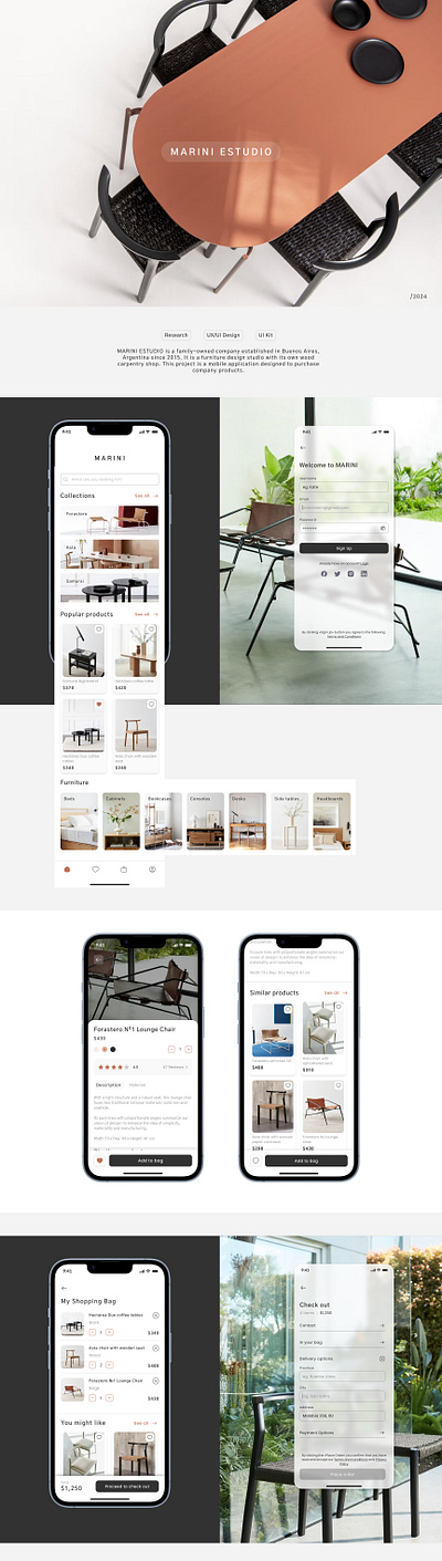 Furniture studio app figma ui ux