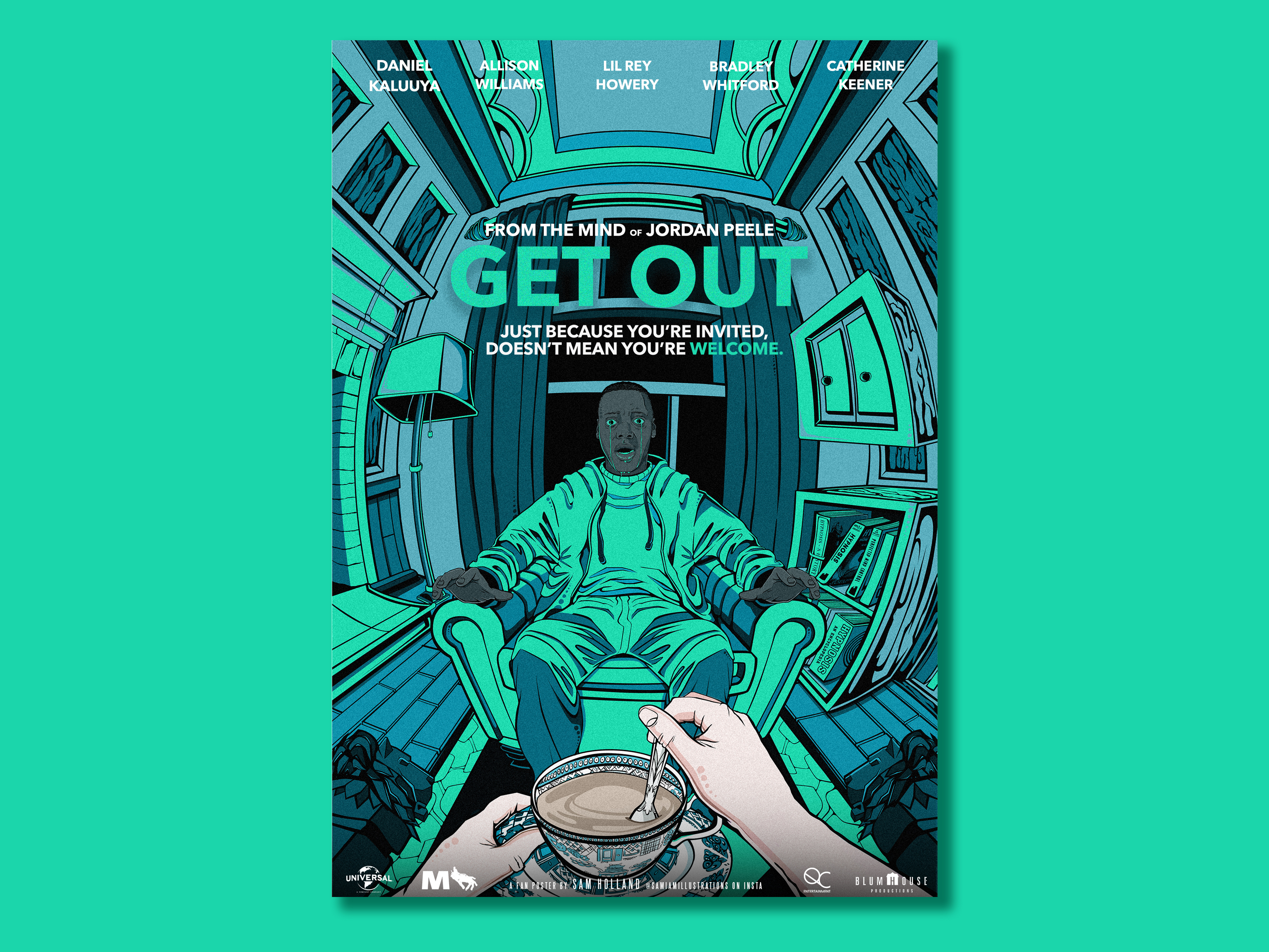 GET OUT X EEK! FILM CLUB adobe artist digital illustration fanart film poster illustration illustrator photoshop poster art poster design vector art vector illustration
