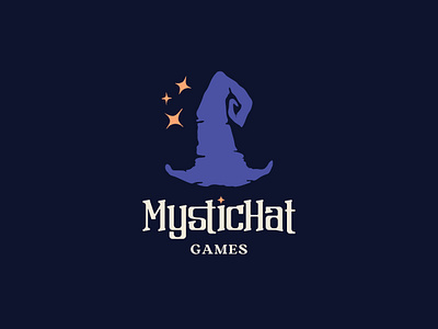 MysticHat Games - Logo branding design games hat logo mystic mystic hat wizard wizard hat