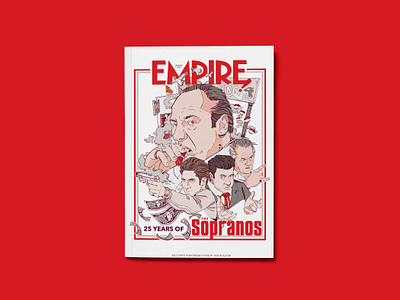 SOPRANOS X EMPIRE digital illustration editorial editorial illustration] fan art film illustration illustrator magazine mockup sopranos tv vector art vector illustration