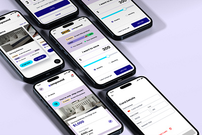 Compound - Save Now, Pay Later Platform branding finance fintech mobile app prototype savenowpaylater snpl uiux