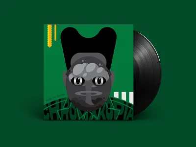 Tyler the Creator - Chromakopia album art album cover chroma chromakopia explosion eyes face green hair head illustration mask music portrait record suit the creator tyler vector vinyl