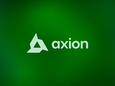 Axion – Logo Design a branding design flat geometric gradient green logo mesh minimal minimalism minimalist sharp triangle