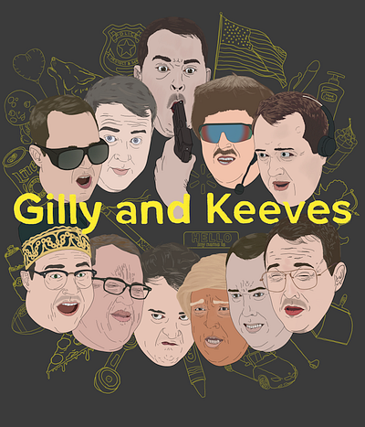 Gilly and Keeves branding graphic design illustration logo