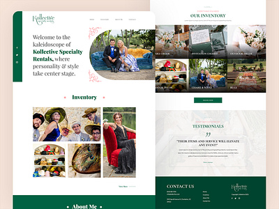 Kollective Web Design decorative event management graphic design landing page modern retro uiux vintage web design wedding services wedding website