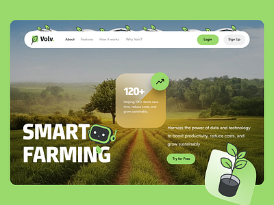 Volv- Website ai creative design farm illustration saas smart ui uidesign ux webdesign