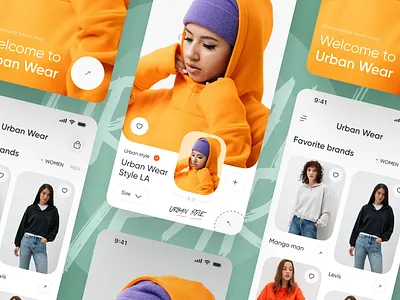 Urban Wear / Mobile app appdesign design graphic design mobileapp mobiledesign ui ui design uidesign ux design uxdesign uxui webdesign