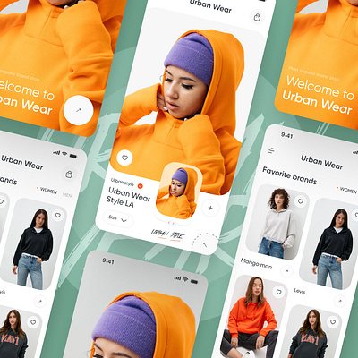 Urban Wear / Mobile app appdesign design graphic design mobileapp mobiledesign ui ui design uidesign ux design uxdesign uxui webdesign